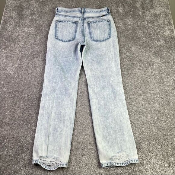 KanCan Dixon Jeans Women's 7/27 Acid Blue Boyfriend High Rise Ripped Light Wash - Picture 5 of 14